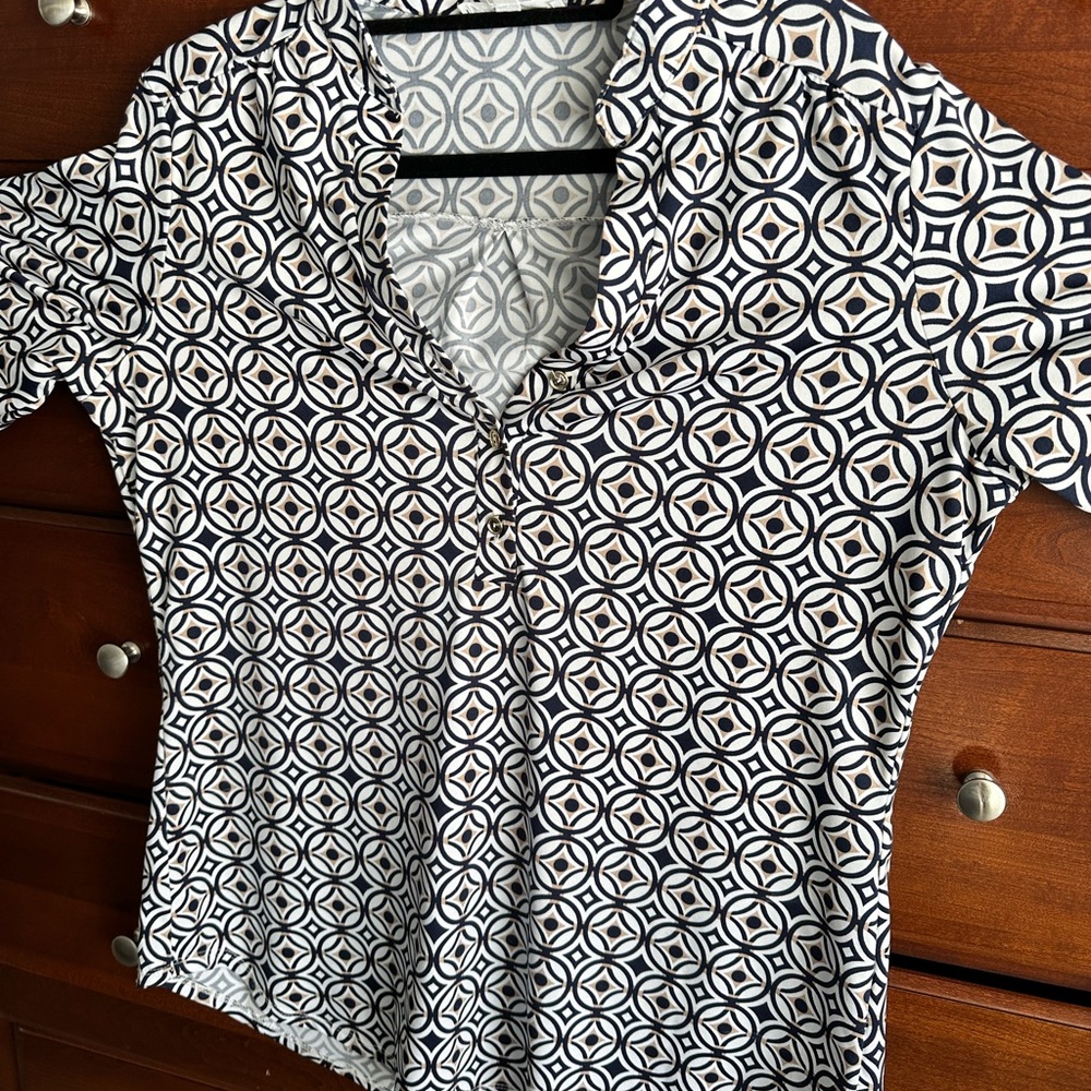 Geometric Patterned Women's Top